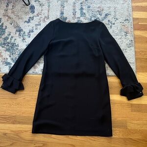 Banana Republic Black Long Sleeve Dress with Ruffle Cuffs